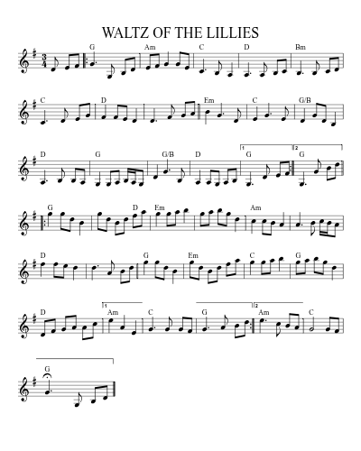WALTZ OF THE LILLIES (waltzes) preview