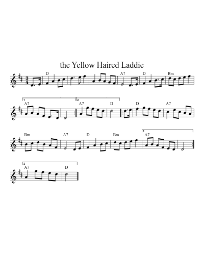 the Yellow Haired Laddie (waltzes) preview