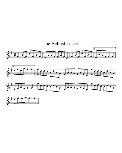 The Belfast Lasses sheet music preview