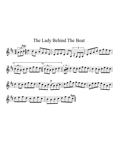 The Lady Behind The Boat sheet music preview