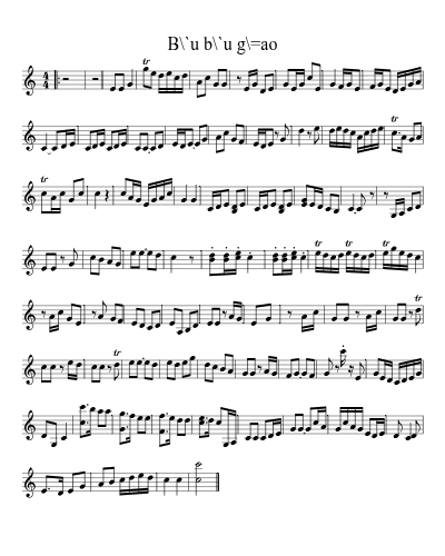 B\`u b\`u g\=ao (Version 17) preview