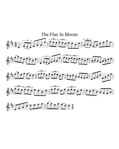The flax in bloom (Version 2) sheet music preview