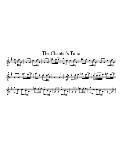 The chanter's tune (Version 2) sheet music preview