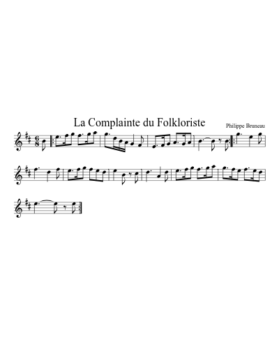 La Complainte du Folkloriste