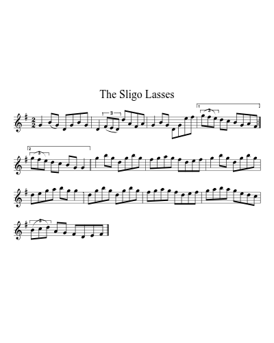 The Sligo lasses (Version 2) sheet music preview