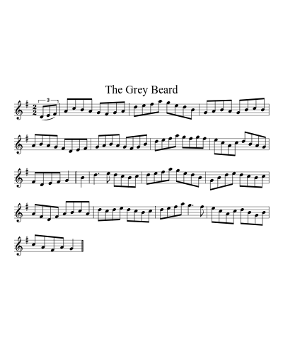The Grey Beard sheet music preview