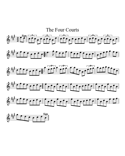 The Four Courts (Version 2) sheet music preview