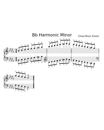 Bb Harmonic Minor