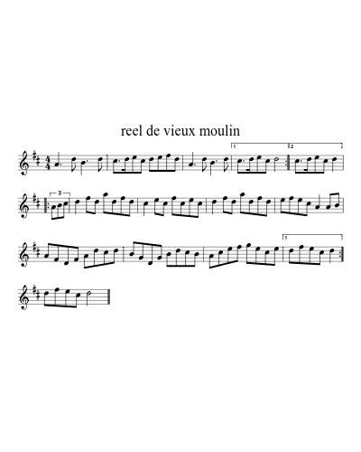 reel de vieux moulin