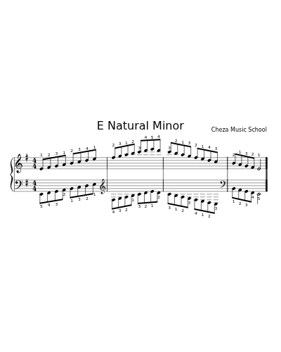 E Natural Minor sheet music preview