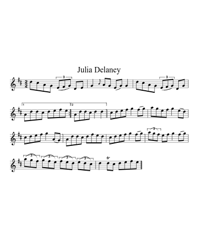 Julia Delaney (Version 4) sheet music preview