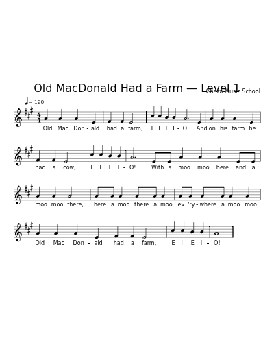 Old MacDonald Had a Farm — Level 1 preview