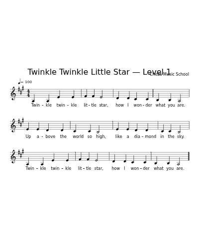 Twinkle Twinkle Little Star — Level 1 preview