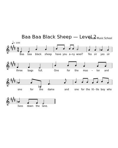 Baa Baa Black Sheep — Level 2 preview