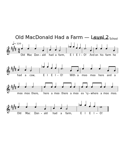 Old MacDonald Had a Farm — Level 2 preview