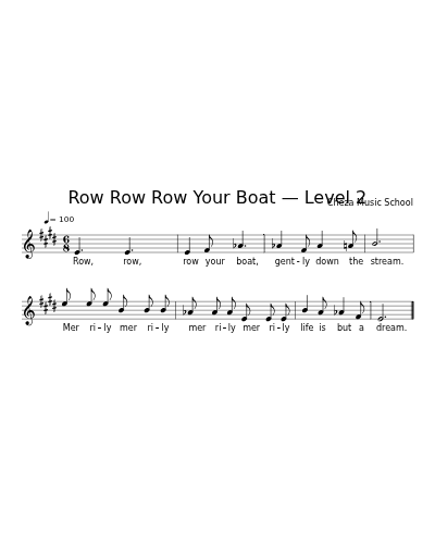 Row Row Row Your Boat — Level 2 preview