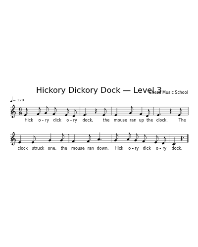 Hickory Dickory Dock — Level 3 preview
