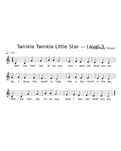 Twinkle Twinkle Little Star — Level 3
