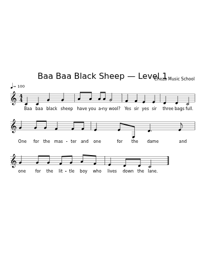 Baa Baa Black Sheep — Level 1 preview