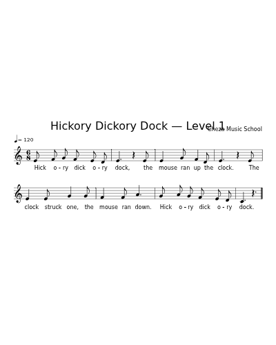 Hickory Dickory Dock — Level 1 preview