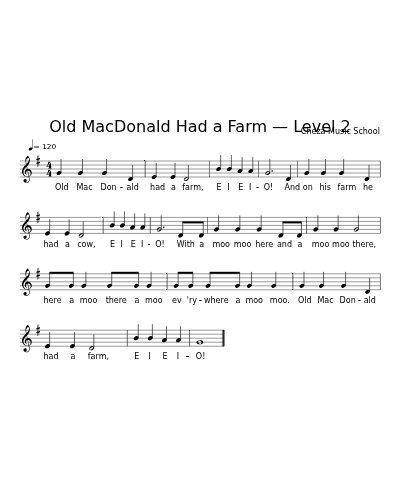 Old MacDonald Had a Farm — Level 2 preview
