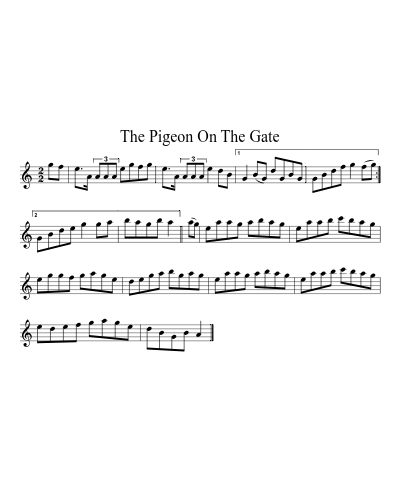 The pigeon on the gate (Version 2) sheet music preview