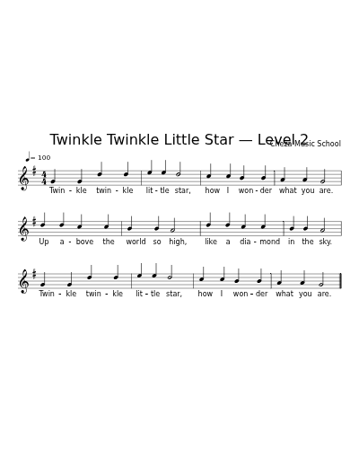 Twinkle Twinkle Little Star — Level 2 preview