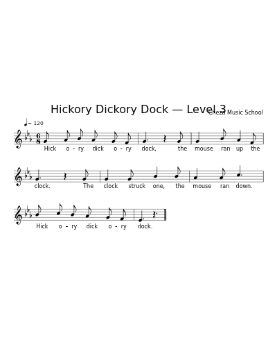 Hickory Dickory Dock — Level 3 preview