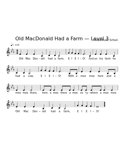 Old MacDonald Had a Farm — Level 3 preview
