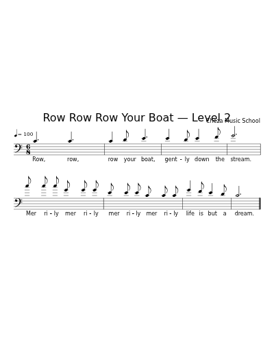 Row Row Row Your Boat — Level 2 preview