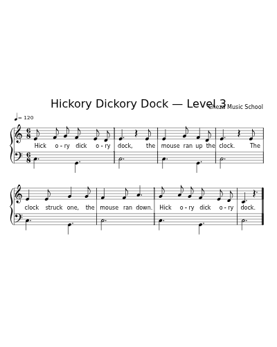 Hickory Dickory Dock — Level 3 preview