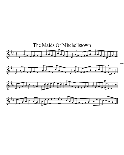 The maids Of Mitchellstown (Version 2) sheet music preview