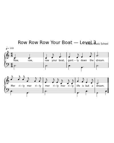 Row Row Row Your Boat — Level 3 (Version 3)