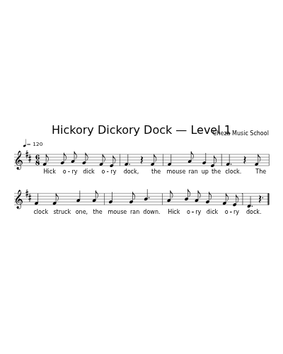 Hickory Dickory Dock — Level 1 preview