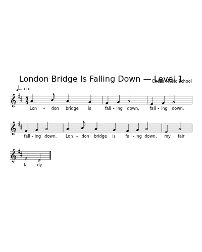 London Bridge Is Falling Down — Level 1 preview