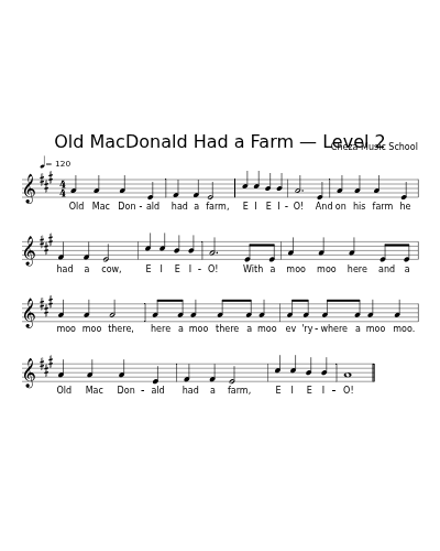 Old MacDonald Had a Farm — Level 2 preview