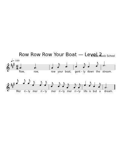 Row Row Row Your Boat — Level 2 preview
