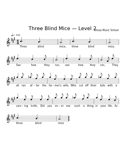 Three Blind Mice — Level 2 preview