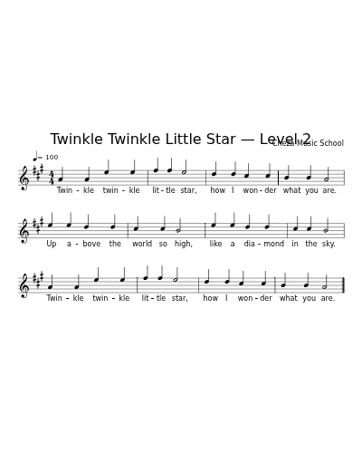 Twinkle Twinkle Little Star — Level 2 preview