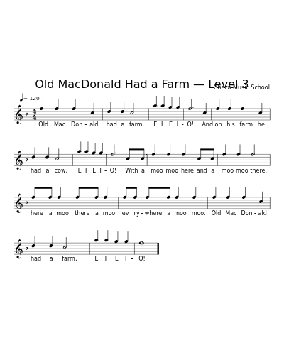 Old MacDonald Had a Farm — Level 3 preview