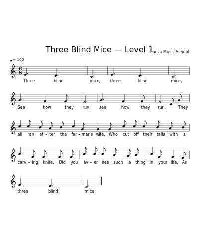 Three Blind Mice — Level 1 preview