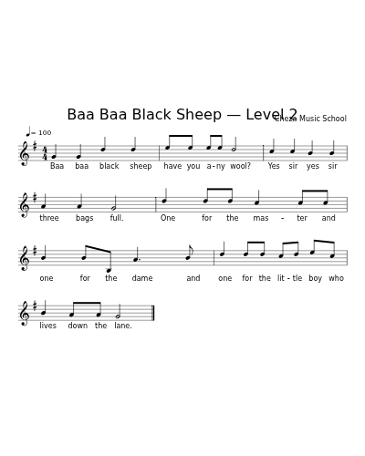 Baa Baa Black Sheep — Level 2 preview