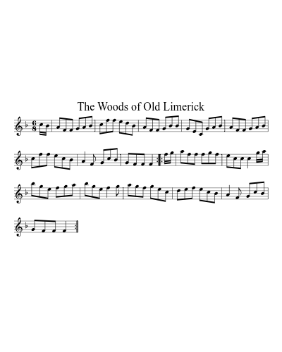 The Woods of Old Limerick sheet music preview