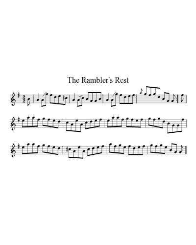The Rambler's Rest sheet music preview