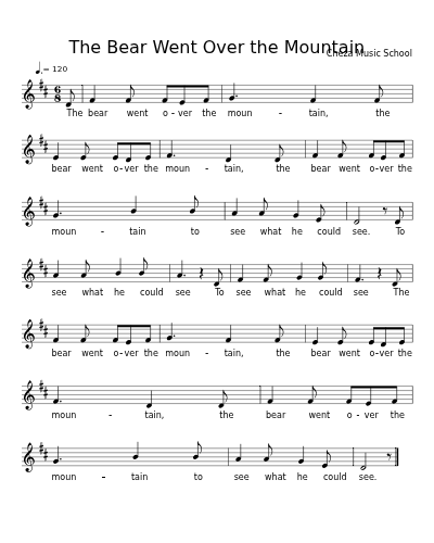 The Bear Went Over the Mountain