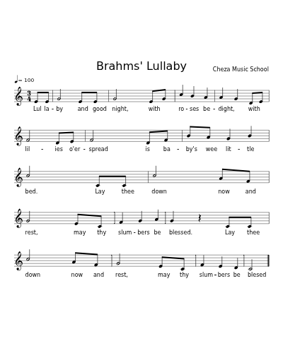 Brahms' Lullaby preview