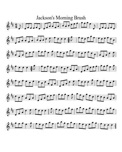 Jackson's morning brush (Version 2) sheet music preview