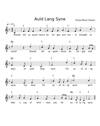 Auld Lang Syne preview