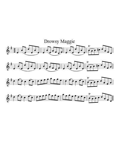 Drowsy Maggie (Version 3) sheet music preview