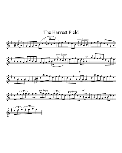 The Harvest Field sheet music preview